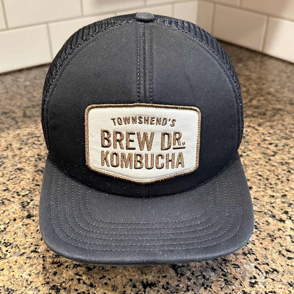 Townsend's Brew Dr Kombucha Coal Headwear Trucker Hat Snapback Black